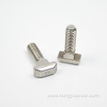 Stainless steel T Head Bolts With Square Neck